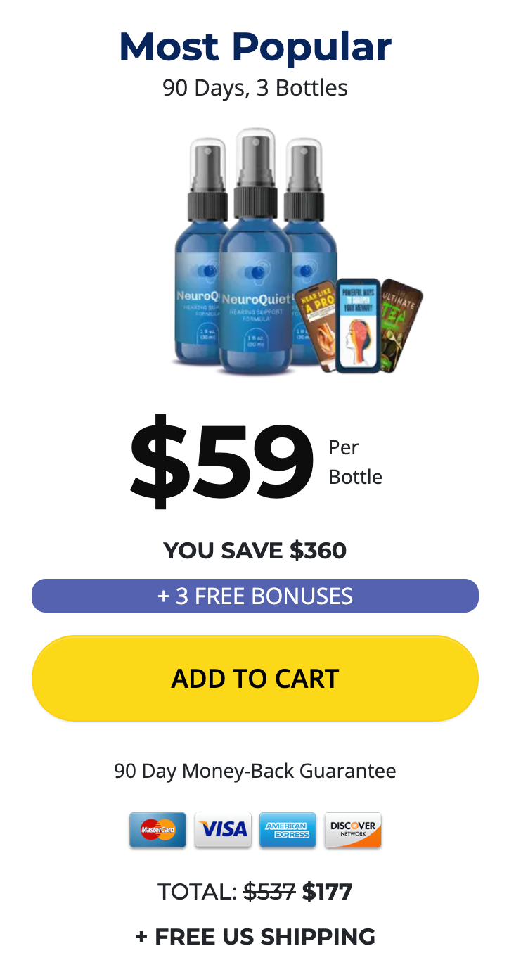 NeuroQuiet Buy 3 Bottles